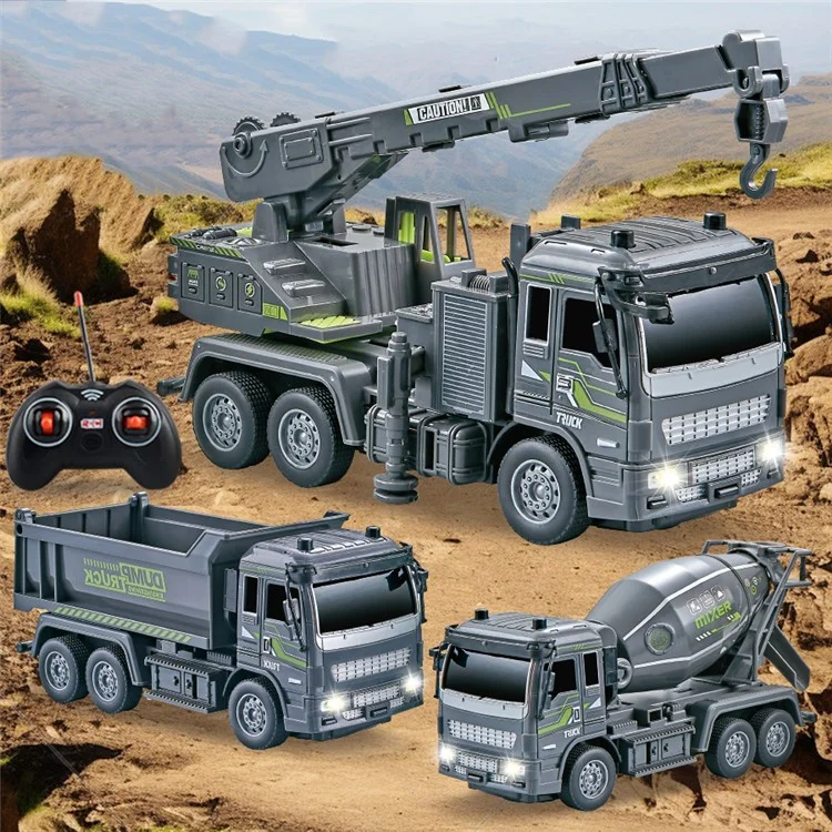 JC-053 Children 1:32 4CH RC Dump Truck  Engineering Toy Multi-Joint Adjustable Wireless Electric Construction Vehicles Toy