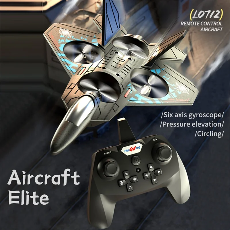 L0712 EPP Foam RC Aircraft Kids Glider Toy Легкий Самолет с Безголовным Режимом, Одиночная Батарея - Синий