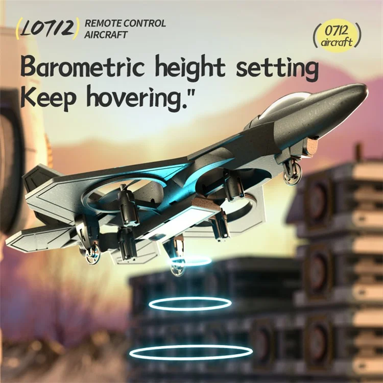 L0712 EPP Foam RC Aircraft Kids Glider Toy Легкий Самолет с Безголовным Режимом, Одиночная Батарея - Синий