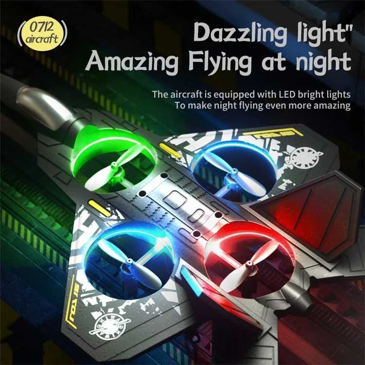 L0712 EPP Foam RC Aircraft Kids Glider Toy Легкий Самолет с Безголовным Режимом, Одиночная Батарея - Синий