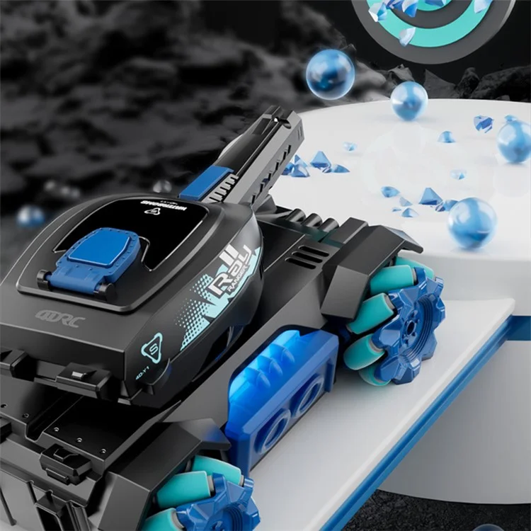 4DRC Y1 Pour Adultes Enfants RC Tank Water Bomb Télécommande Stunt Car Toy, avec 1 Batterie - Bleu