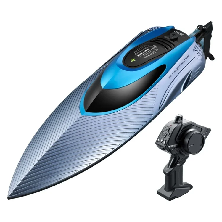 4DRC S3 RC Speedboat 2.4Ghz High Speed Kids Remote Control Boat Water Toy, 1 Battery - Silver