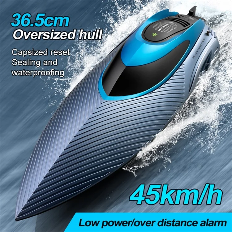 4DRC S3 RC Speedboat 2.4Ghz High Speed Kids Remote Control Boat Water Toy, 1 Battery - Silver