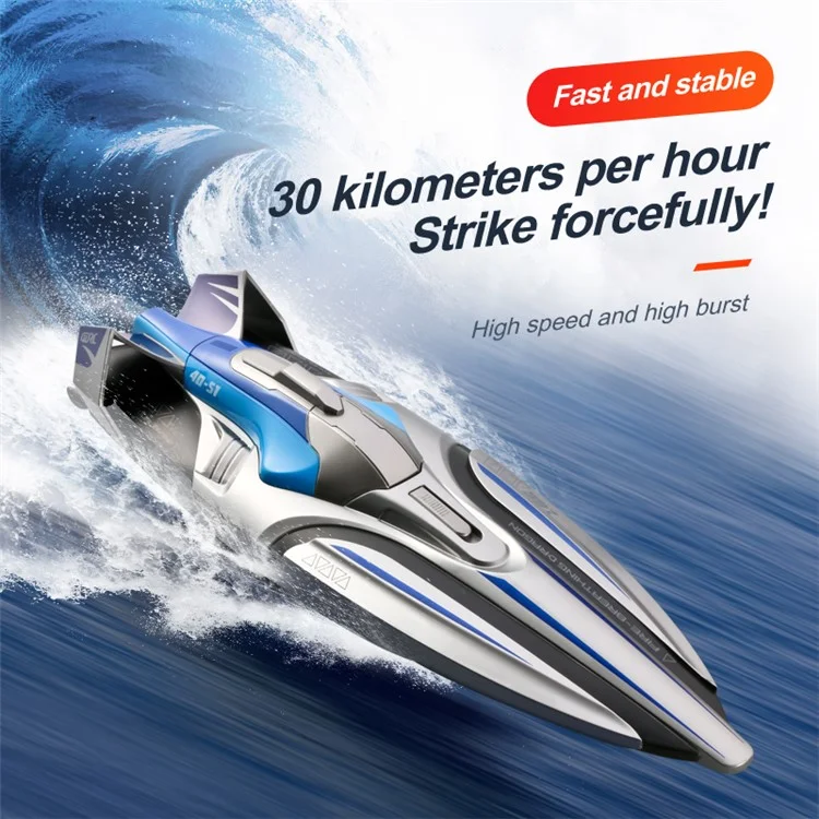 4DRC 4D-S1 à Haute Vitesse 2,4 g de Bateau RC Boat Speedboard, Doubles Batteries - Argent