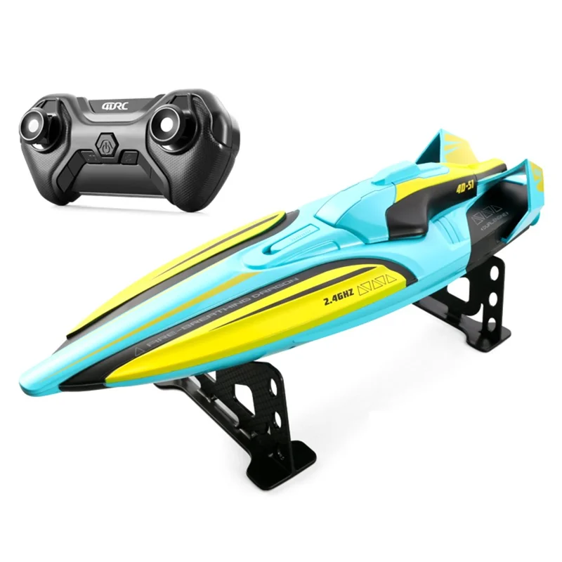 4DRC 4D-S1 High-Speed 2.4G RC Boat Water Speedboat, Dual Batteries - Green