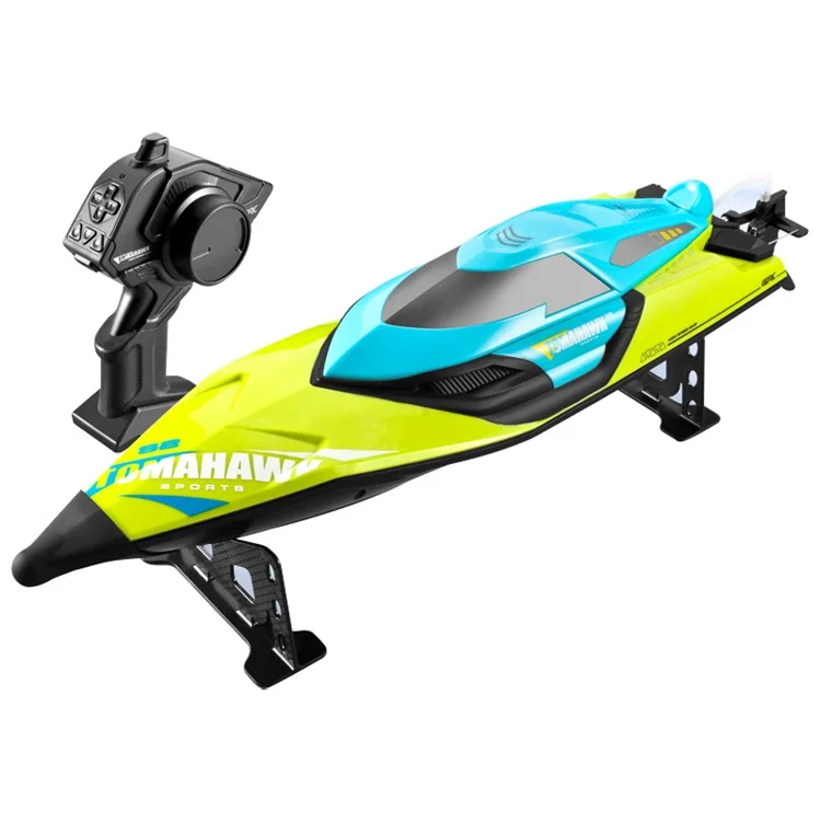 Barco RC de Alta Velocidade 4DRC S2 70Km/h, Brinquedo Lancha a Jato, Baterias Duplas - Verde