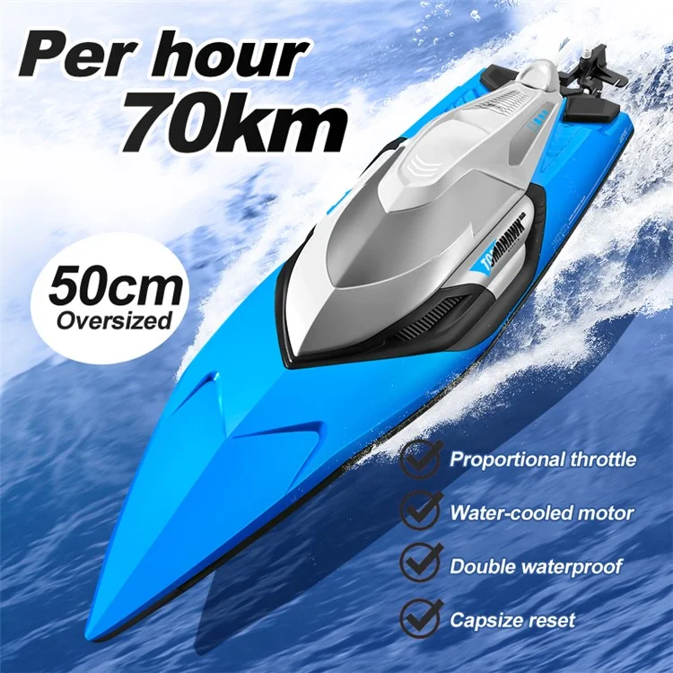 Barco RC de Alta Velocidade 4DRC S2 70Km/h, Brinquedo Lancha a Jato, Baterias Duplas - Verde