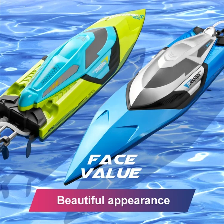 4DRC S2 Boat RC de Alta Velocidade 70 km / h Speedboat Toy, Baterias Duplas - Verde