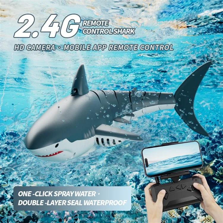 Cámara bionic de tiburón con diseño de lentes eléctrica con control remoto 4DRC S6 y 1 batería