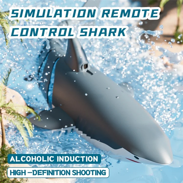 4DRC S6 Control remoto Bionic Shark Electric Spray Water RC Toy con 1 batería (sin lente de cámara)