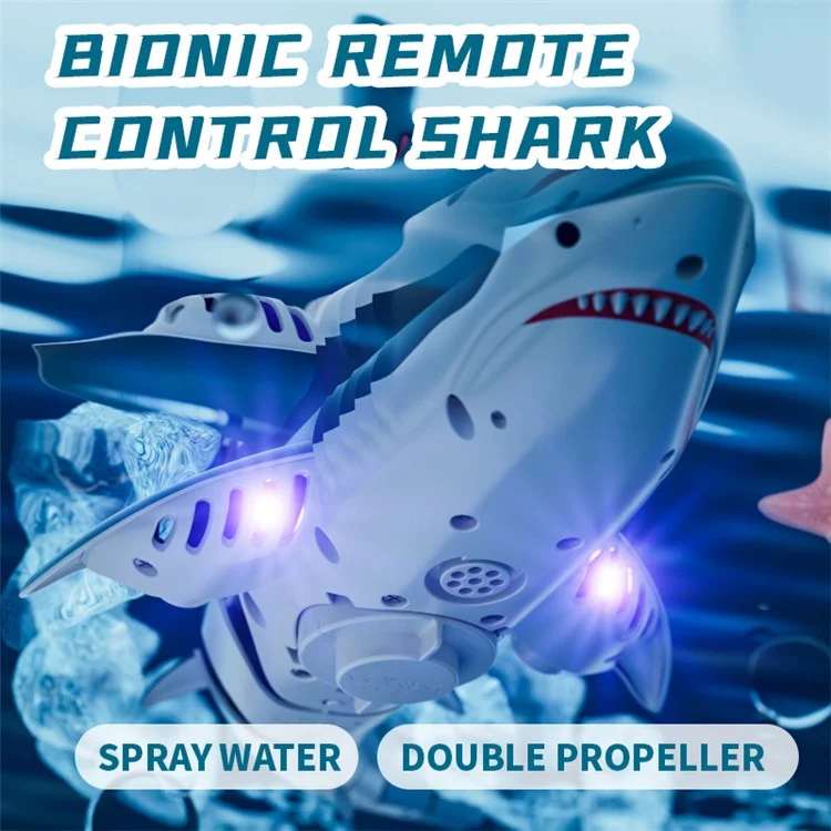 4DRC S6 Control remoto Bionic Shark Electric Spray Water RC Toy con 1 batería (sin lente de cámara)