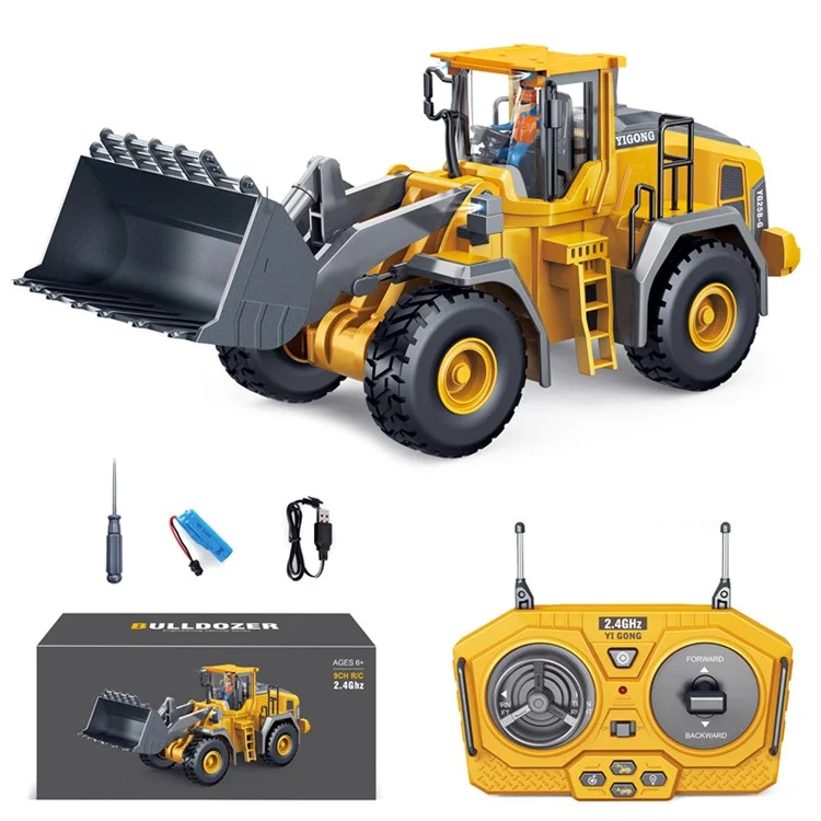 BC1057 Enfants 2.4G Bulldozer Jouets de véhicule de construction télécommandé en alliage pour enfants