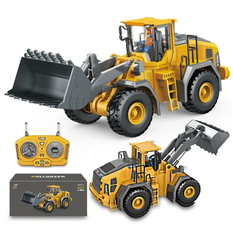BC1057 Enfants 2.4G Bulldozer Jouets de véhicule de construction télécommandé en alliage pour enfants
