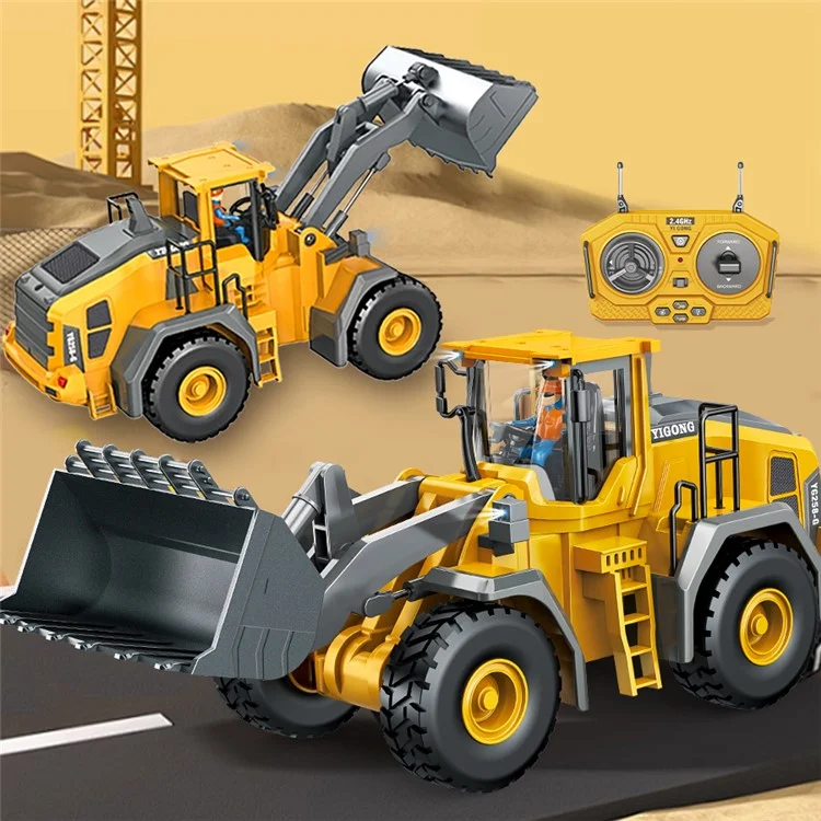 BC1057 Enfants 2.4G Bulldozer Jouets de véhicule de construction télécommandé en alliage pour enfants