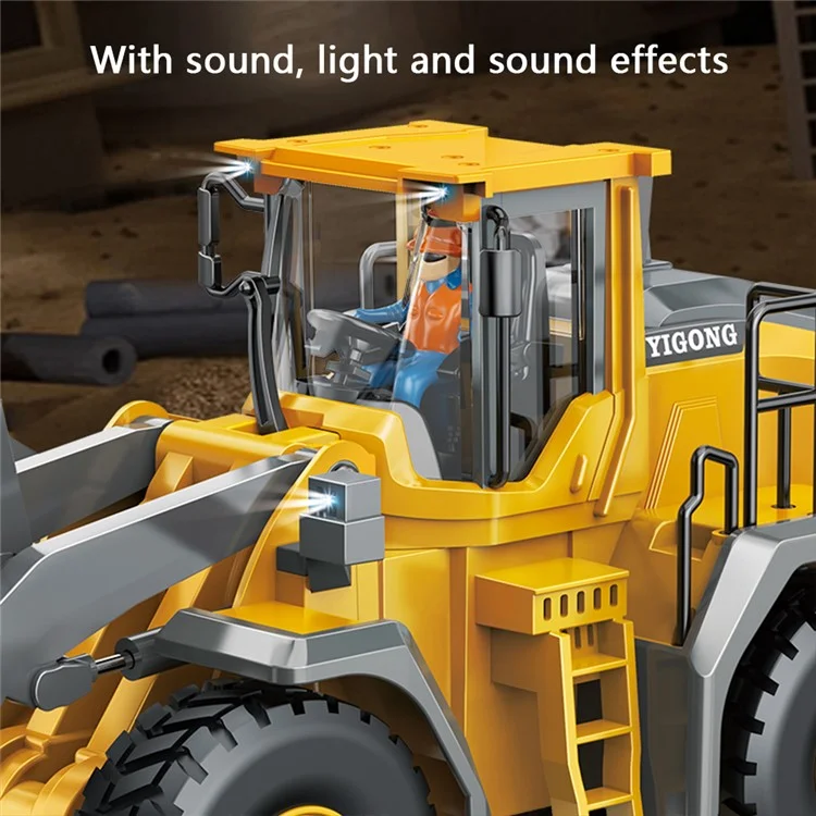 BC1057 Enfants 2.4G Bulldozer Jouets de véhicule de construction télécommandé en alliage pour enfants