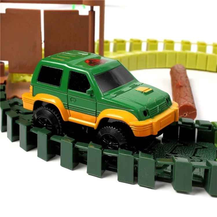 96Pcs DIY Flexible Race Car Tracks Toys Funny Military Model Tracks Set Christmas Gift for Children