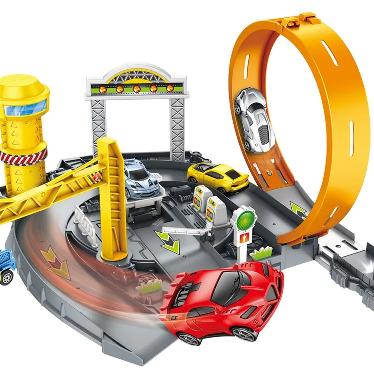 P871-A Track Racer Car Rail 360 Degree Rotary Loop DIY Toy 3D Car Racing Track Toy for Kids