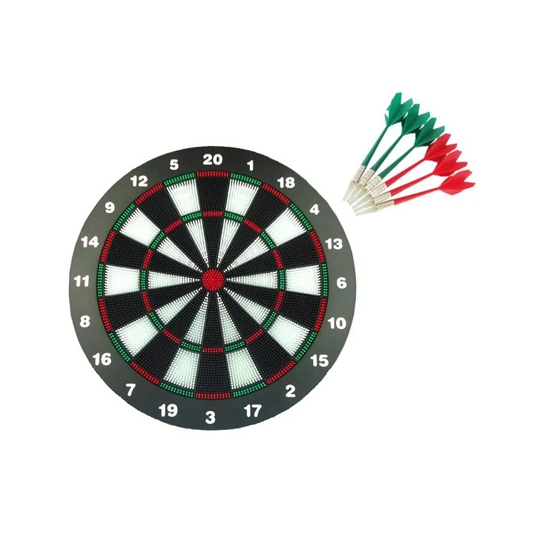 Funny Bristle Dartboard Thickening Flocking Disk with 6 Darts