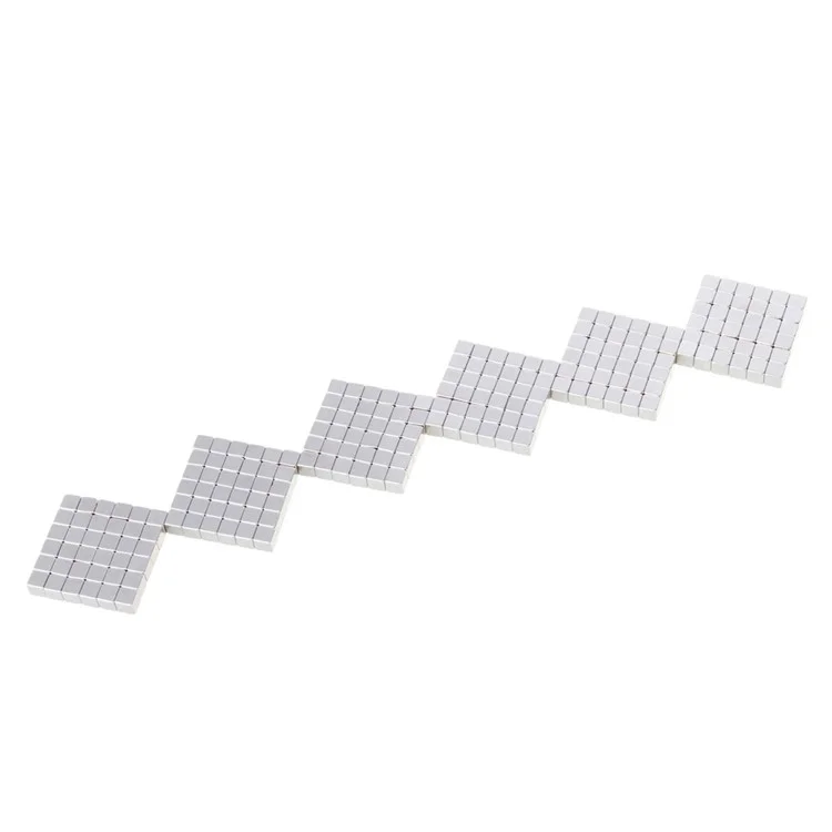 4mm 216pcs Square Square 3D Magic Cube Jouet - Couleur Argent