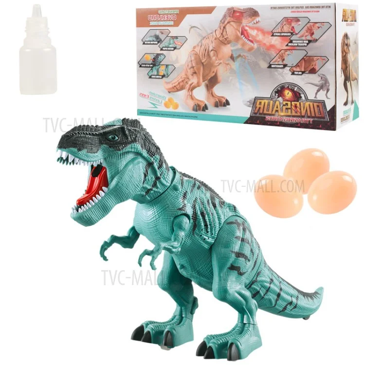 333-56 Electric Spray Projection Tyrannosaurus Rex Dinosaur Model Simulation Lay Eggs - Blue