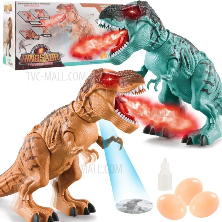 333-56 Electric Spray Projection Tyrannosaurus Rex Dinosaur Model Simulation Lay Eggs - Blue