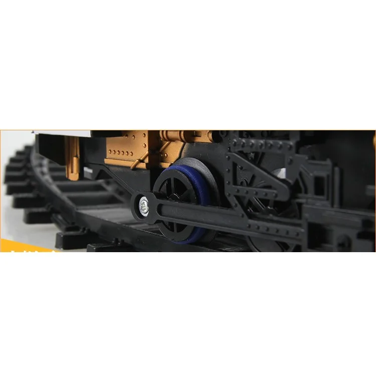 HUANQI 3500-3A Classic Battery Operated Toy Train Set with Real Smoke, Sounds and Lights