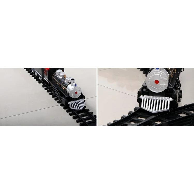 HUANQI 3500-3A Classic Battery Operated Toy Train Set with Real Smoke, Sounds and Lights