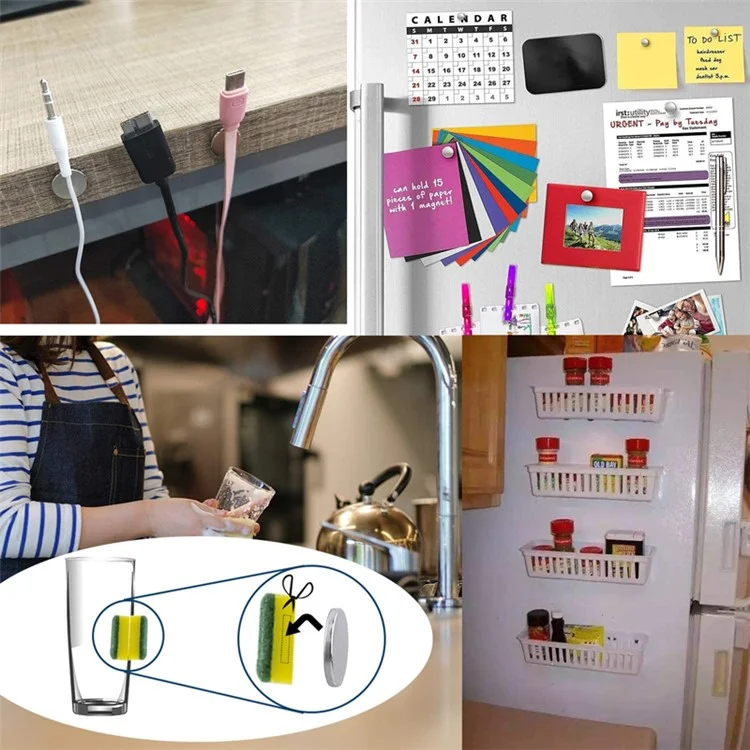 150 piezas/set 5 diferentes tamaños imán creativo redondo NdFeB para equipos industriales y proyectos DIY, etc.