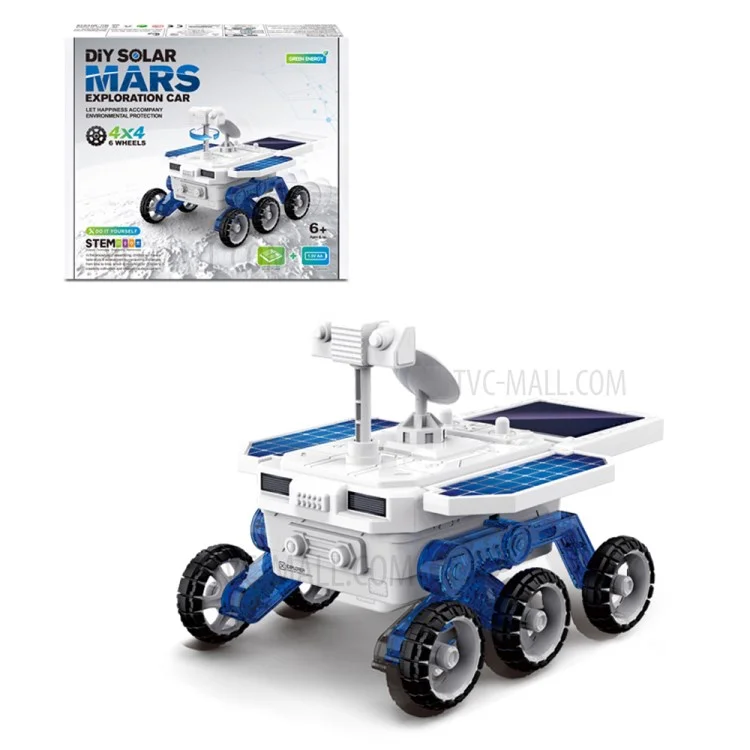 DIY016 DIY Solar Power Space Rover STEM Education Car Model Toy for Kids