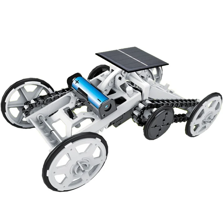 DIY008 Solar Power Climbing Vehicle STEM Educational Toy Building Block Model Vehicle for Kids - White