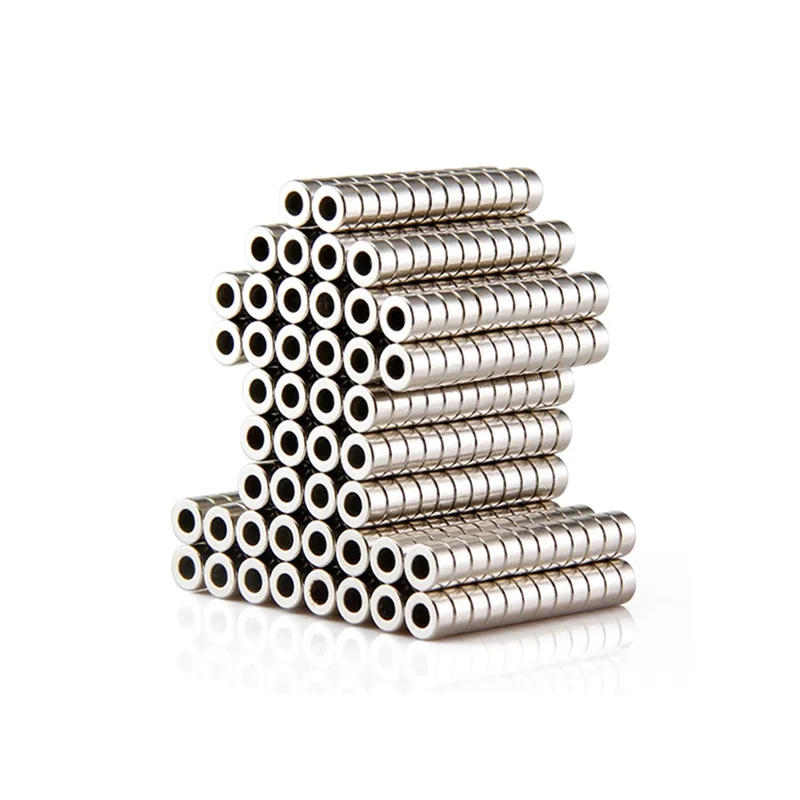 100Pcs/Set 6 x 3mm Round Shape Hole NdFeB Magnet for Industrial Equipment and DIY Projects