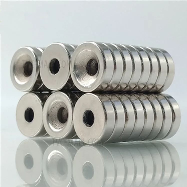 100Pcs/Set 12 x 5mm Powerful Round Shape Hole NdFeB Magnet