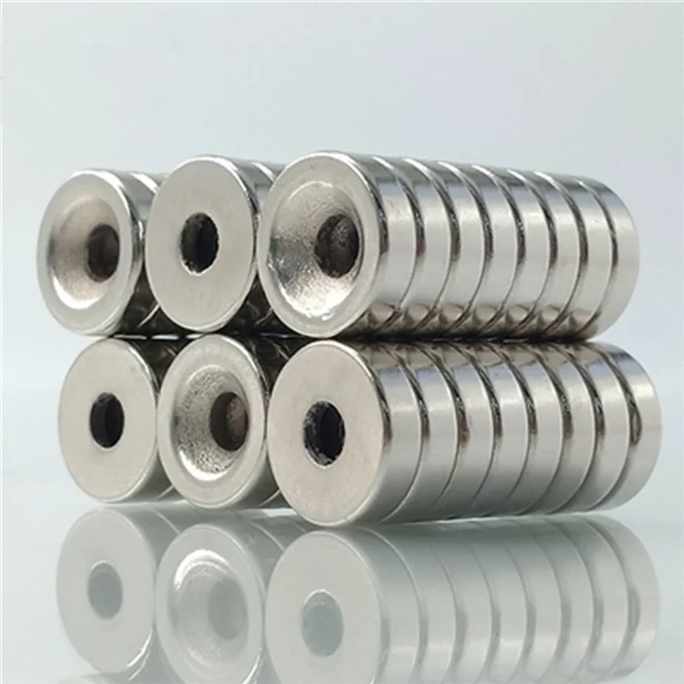 32 piezas/juego de imanes de neodimio (NdFeB) de forma circular con orificio, de 12 x 5 mm, para equipos industriales y proyectos de bricolaje