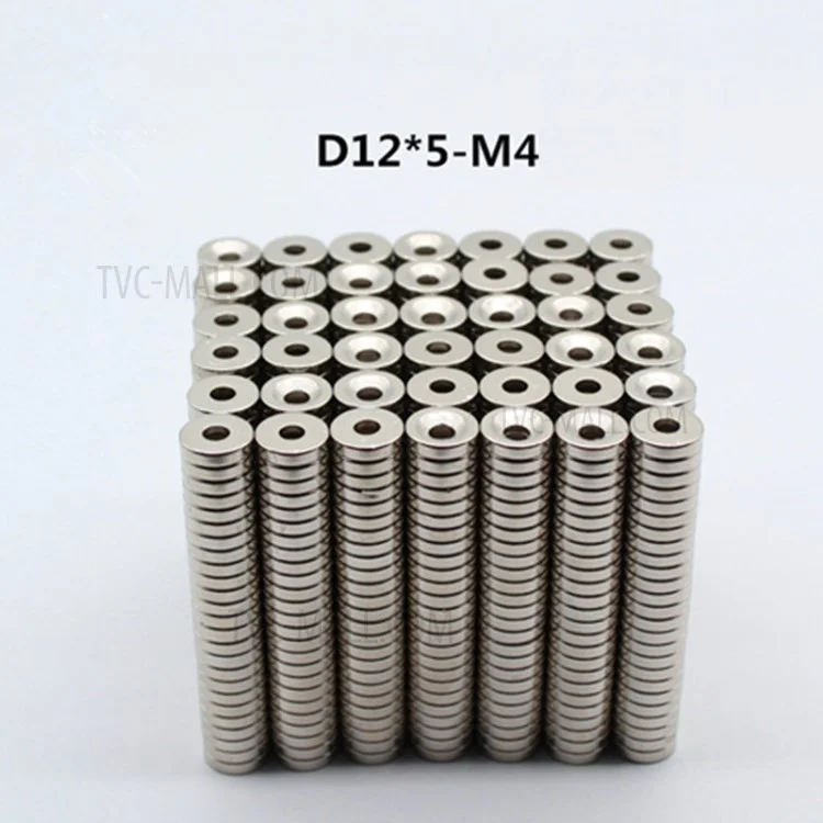 50Pcs/Set 12 x 5mm Round Shape Hole Creative NdFeB Magnet