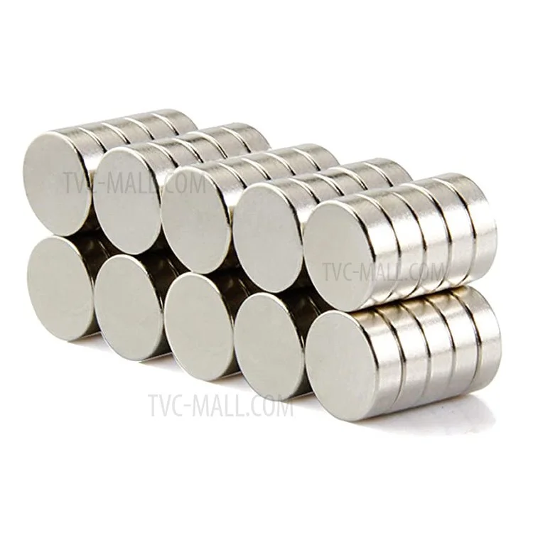 100 Pcs/Conjunto Ímã Potente de Formato Redondo NdFeB, Tamanho: 12 x 6mm 