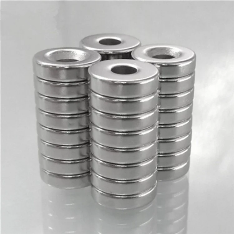 50Pcs/Set 12 x 4mm Industrial Equipment and DIY Projects Strong Suction Round Shape Hole NdFeB Magnet