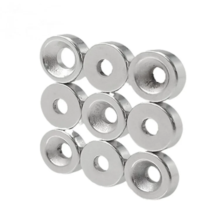 50Pcs/Set 12 x 4mm Industrial Equipment and DIY Projects Strong Suction Round Shape Hole NdFeB Magnet