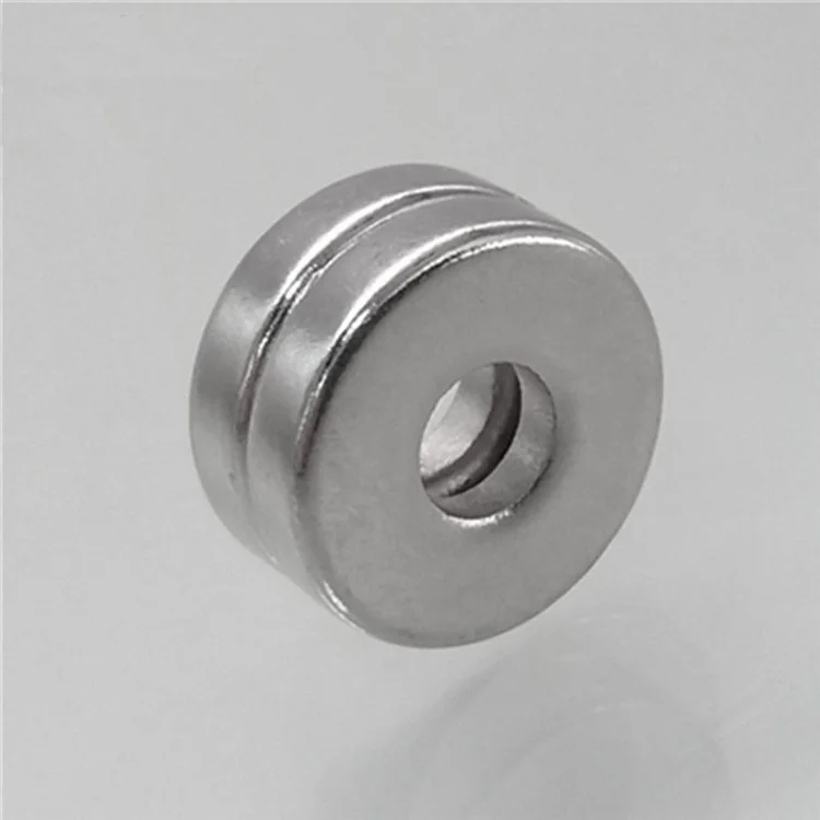 50Pcs/Set 12 x 4mm Industrial Equipment and DIY Projects Strong Suction Round Shape Hole NdFeB Magnet