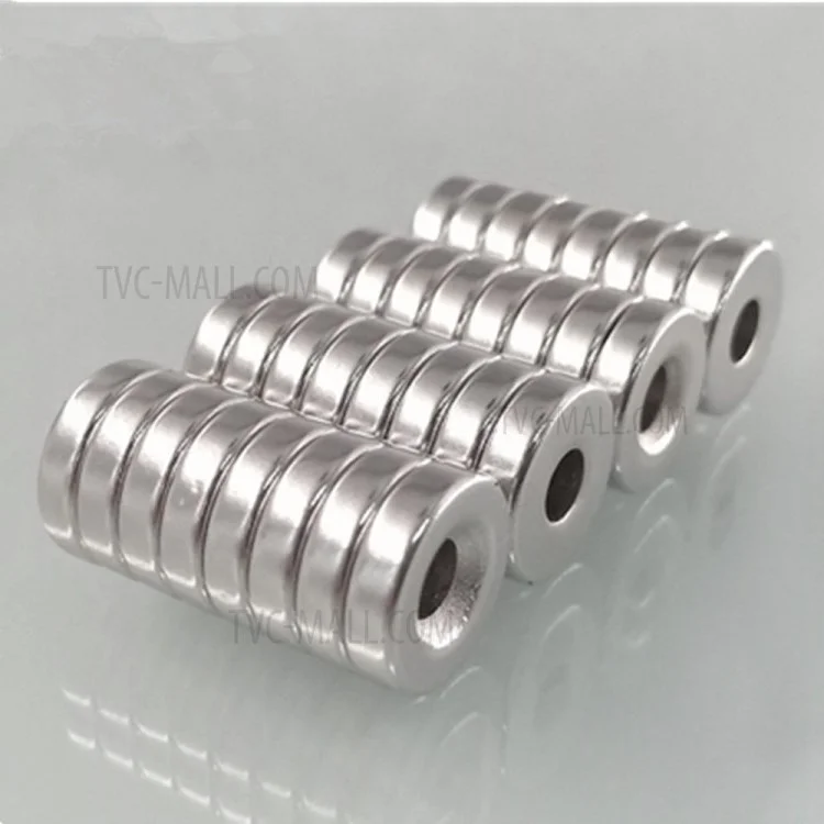 100Pcs/Set 12 x 4mm Industrial Equipment and DIY Projects Powerful Suction Round Shape Hole NdFeB Magnet