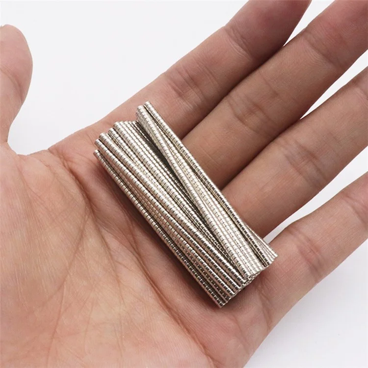 500 piezas/paquete Imán circular de NdFeB Súper fuerte Imán redondo 2*1 mm