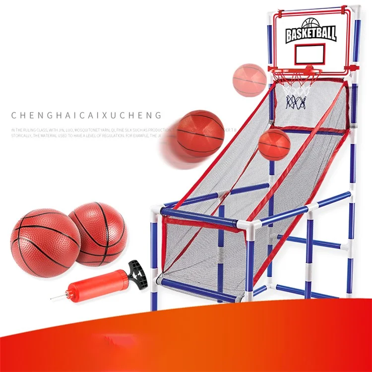 DIY-Montage-Basketball-Korb für Innen und Außen, Kinder, Jungen, Basketball-Shooting-Sport-Spielzeug-Set mit Luftpumpe und 2 Bällen