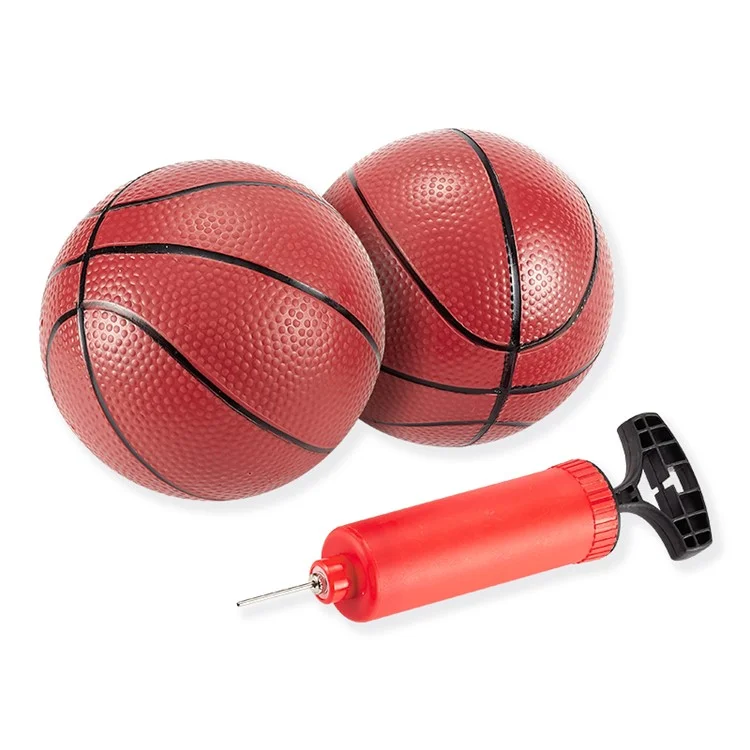 DIY-Montage-Basketball-Korb für Innen und Außen, Kinder, Jungen, Basketball-Shooting-Sport-Spielzeug-Set mit Luftpumpe und 2 Bällen