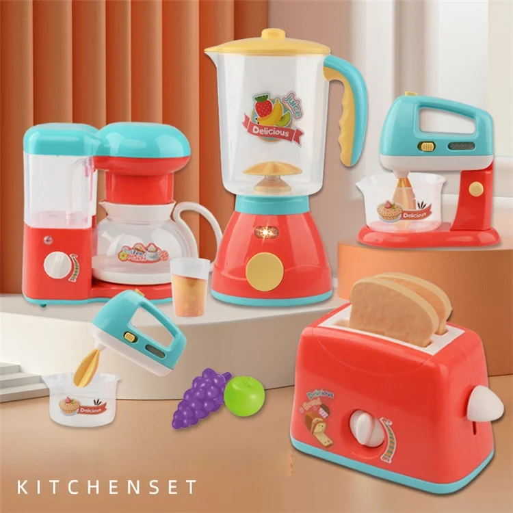 Enfants Electric Light Music Cuisine Jouet Filles Faire Semblant Play Simulation Small Appareils - Mixeur