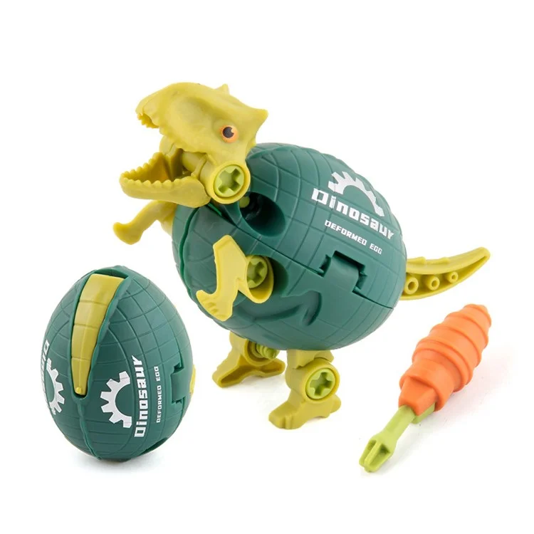 JJ878 Kids DIY Screwing Assemble Deformation Dinosaur Egg Model Toy Creative Educational Toy - Torosaurus