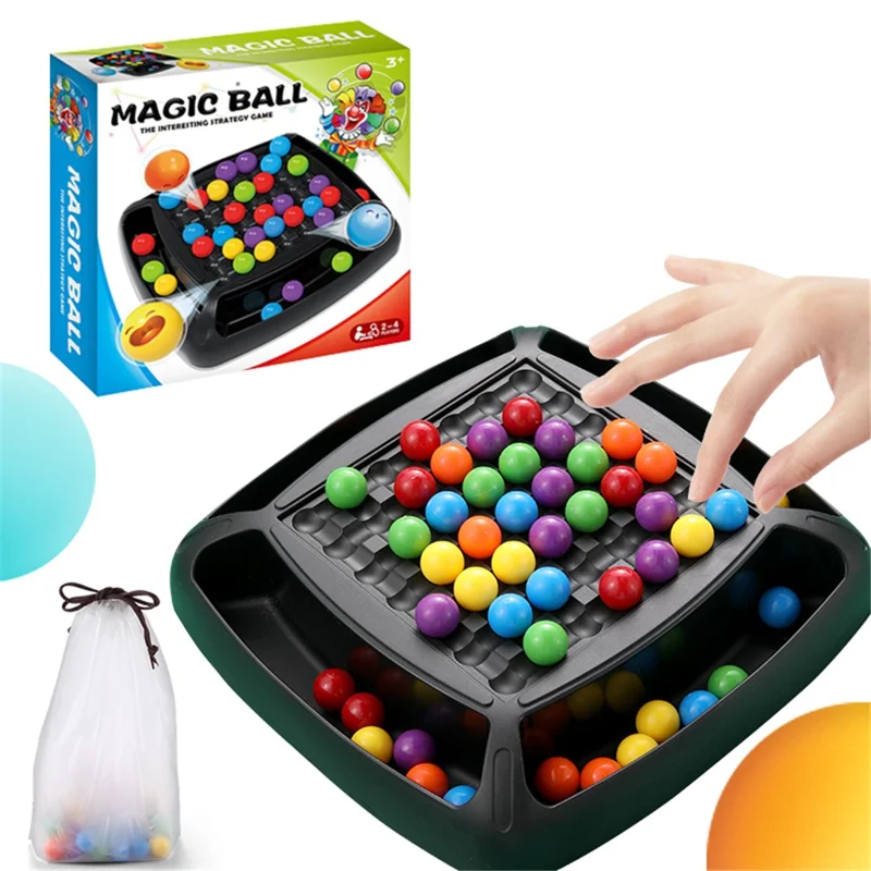 YS5698 Rainbow Ball Matching Game Forældre-barn brætspil Børns tidligere pædagogisk legetøj - Farverige bolde