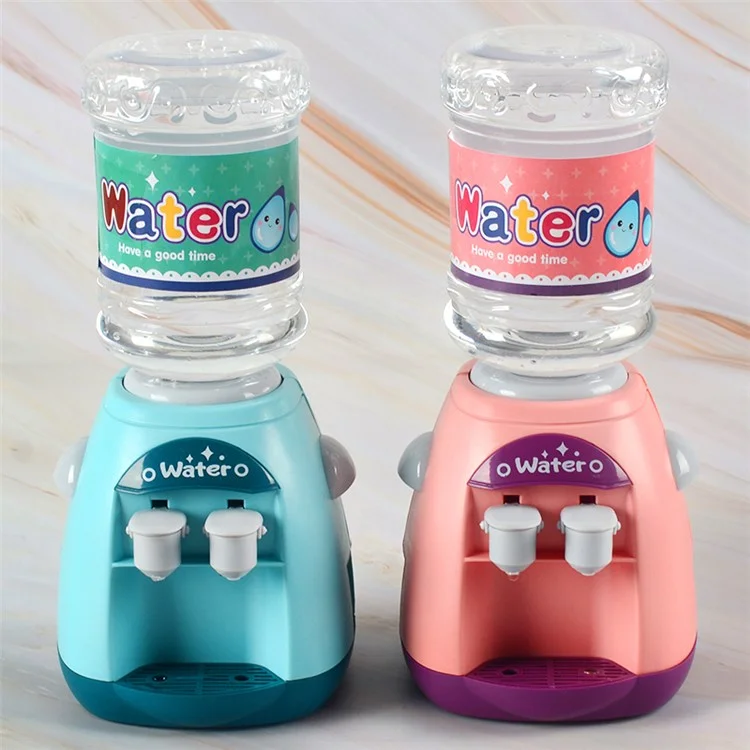 Double Head Electric Water Dispenser Toy with Music Kids Girls Simulation Kitchen Appliances Pretend Play Toy - Pink