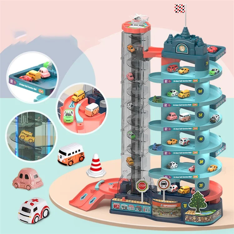 Conjunto de Estacionamento Infantil DIY 2005 Conjunto Multilíngue de Carros Brinquedo de Interação Pai-Filho