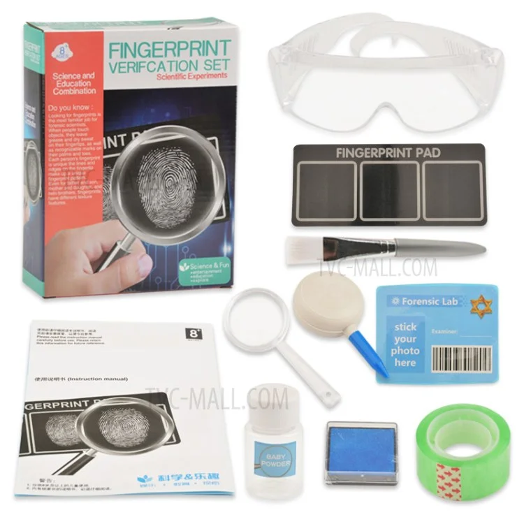WH608-137 Fingerprint Verification DIY Set per Bambini Esperimento Educativo Forense Scientifico Giocattoli Educativi