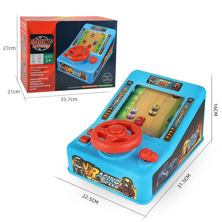 6908 Electric Car Adventure Toy Kids Simulation Racing Steering Wheel Game Console with Sound Effects