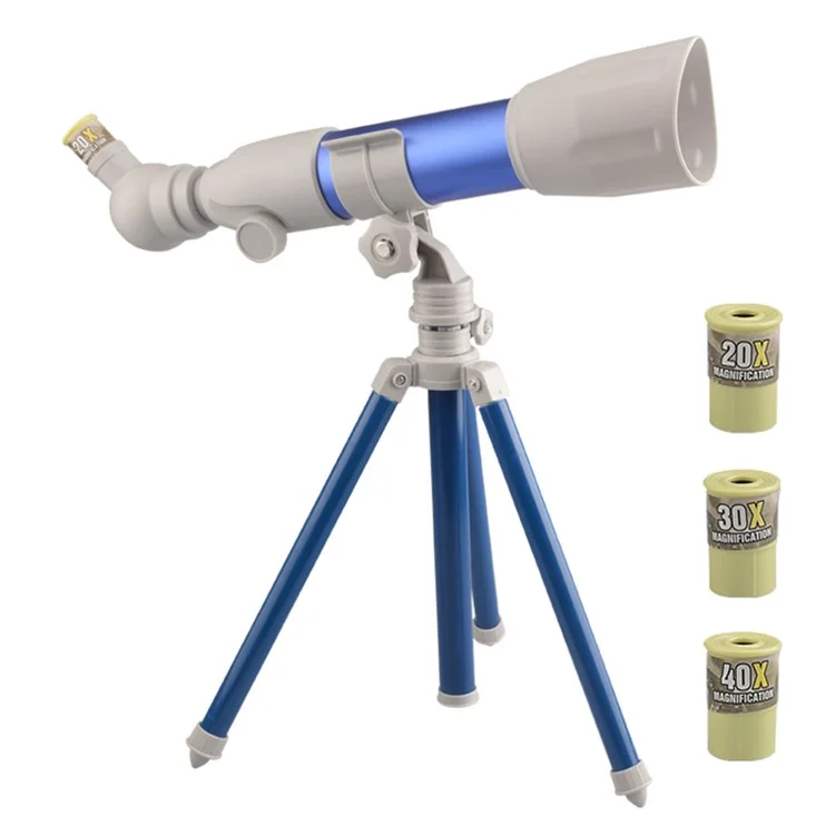 Educational Toy Kid's Telescope HD Eyepiece Magnifying Glass Elementary School Students Science STEM Toys Gift for Boys and Girls - Style A/Blue